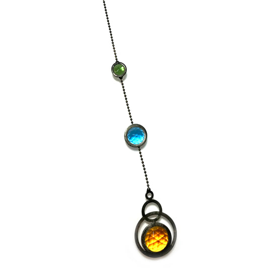 Amber/Turquoise/Sea Foam Eclipse Suncatcher