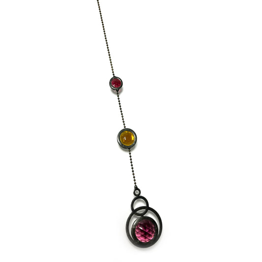 Amethyst/Amber/Fuchsia Eclipse Suncatcher