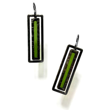 Load image into Gallery viewer, LONG OLIVE ATRIUM EARRINGS
