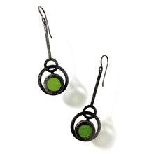 Load image into Gallery viewer, OLIVE ECLIPSE PENDULUM EARRINGS

