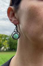 Load and play video in Gallery viewer, AQUA ECLIPSE EARRINGS

