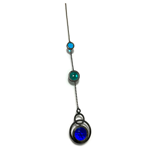 Cobalt/Teal/Sapphire Eclipse Suncatcher