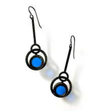 Load image into Gallery viewer, SAPPHIRE ECLIPSE PENDULUM EARRINGS
