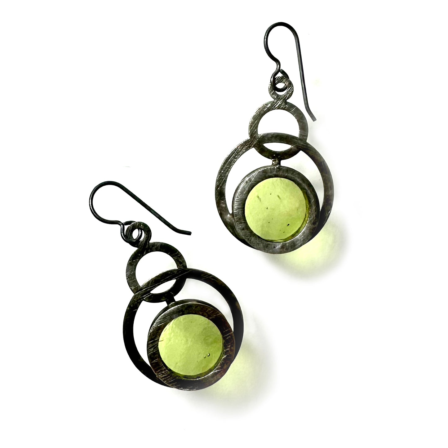 Spring Green Eclipse Earrings