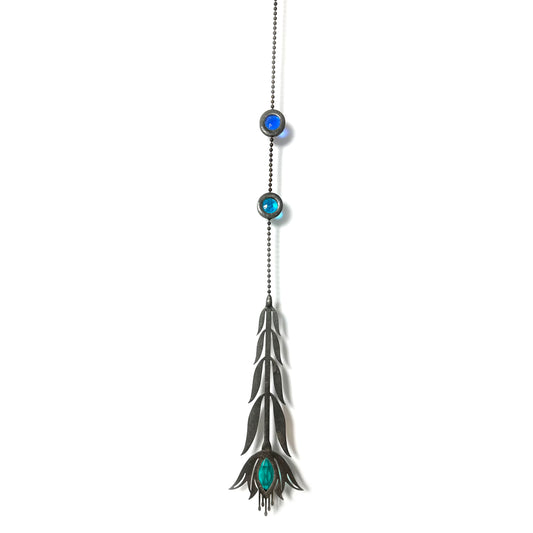 Teal/Sapphire/Cobalt Fleur Suncatcher