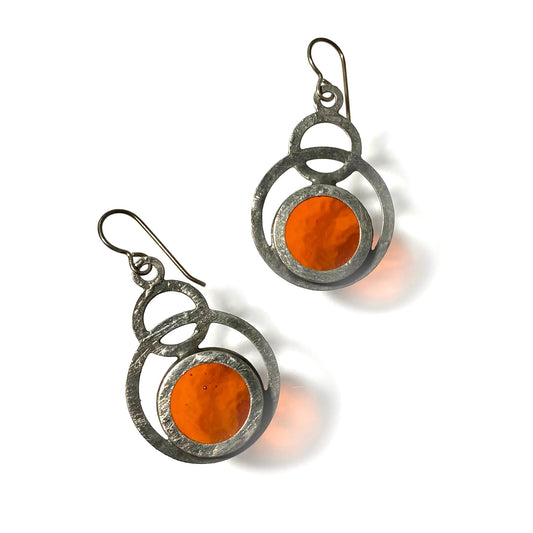 BOUCLES D'OREILLES ÉCLIPSE CORAIL COUCHER DE SOLEIL