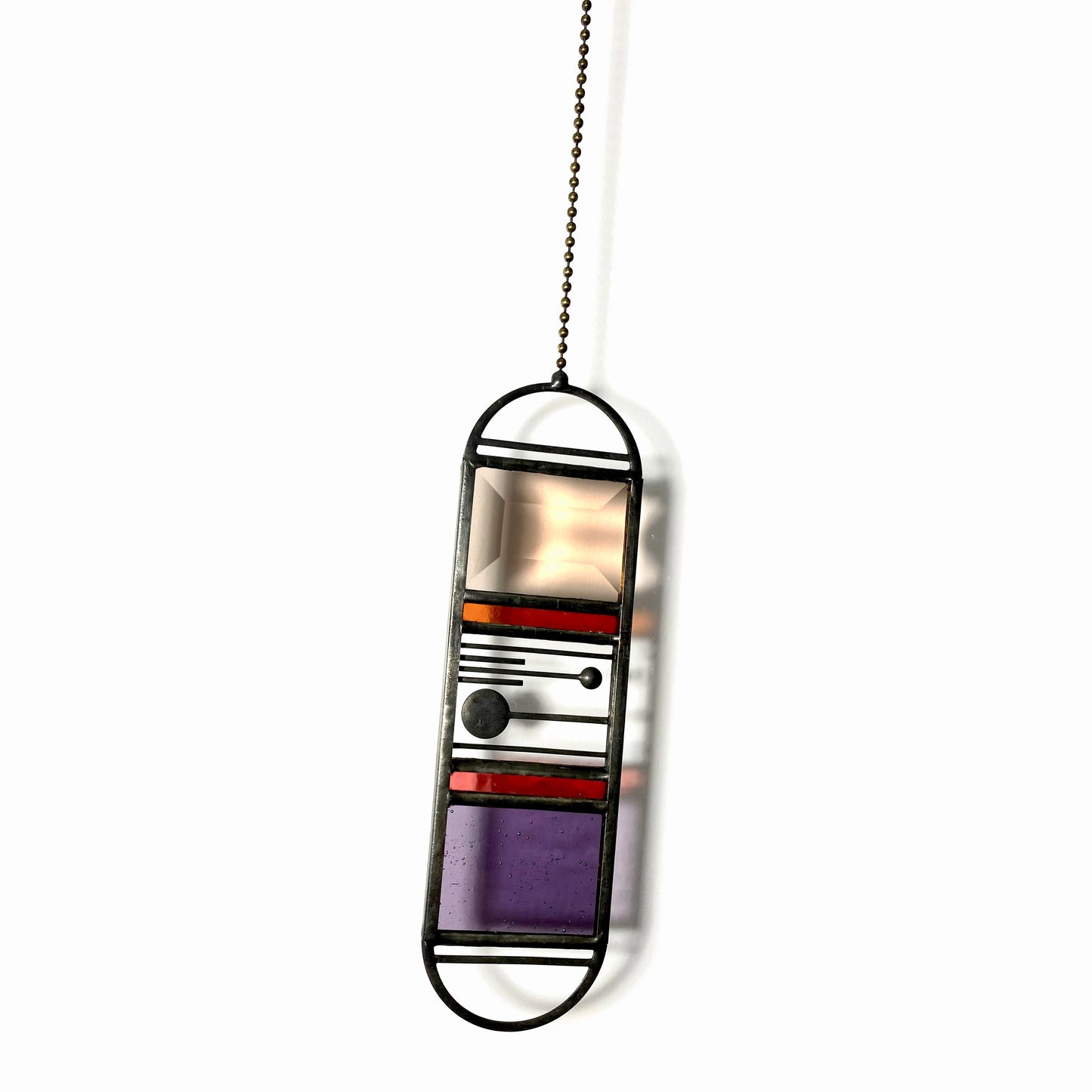 Small Peach/Violet Meridian Suncatcher