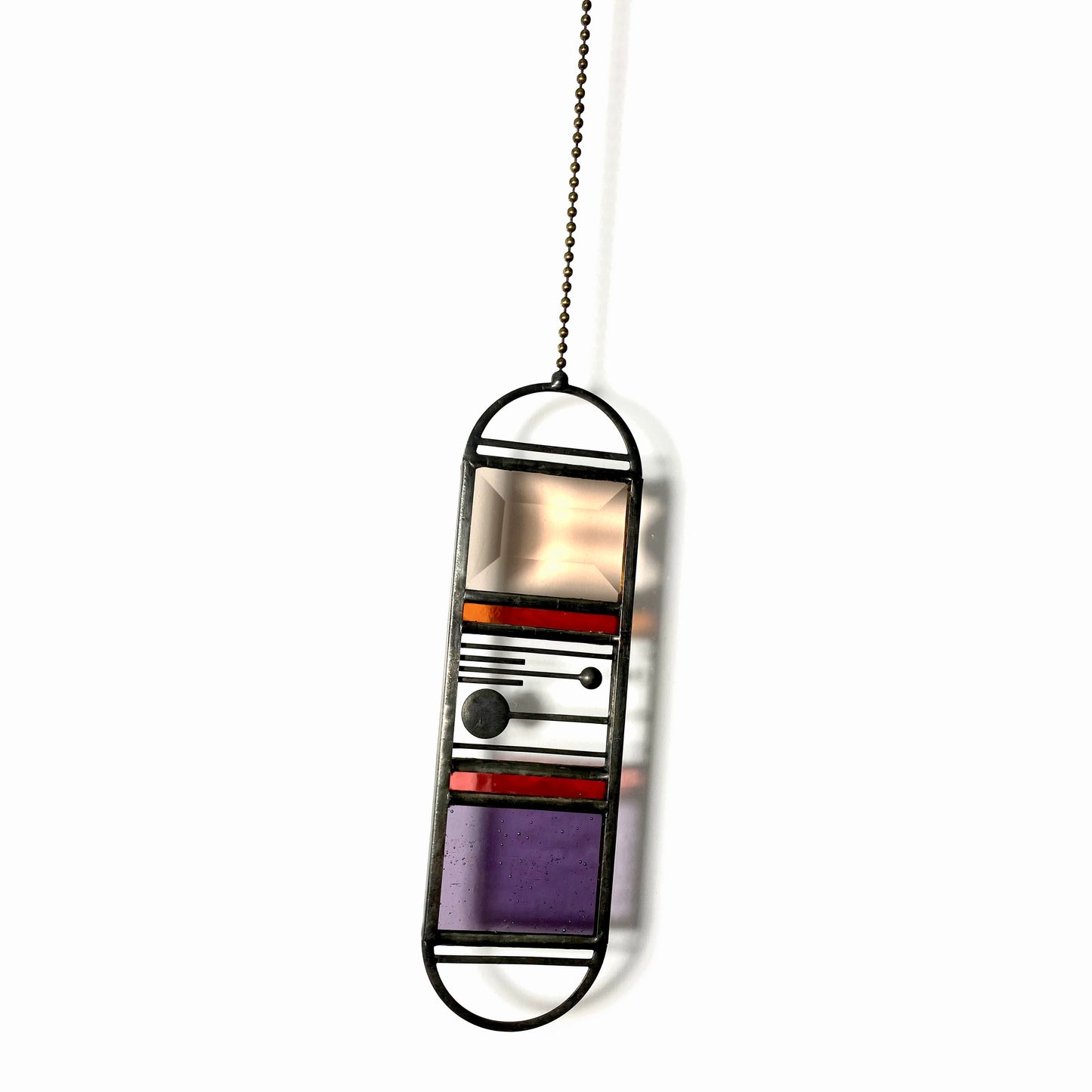 SMALL PEACH/VIOLET MERIDIAN SUNCATCHER