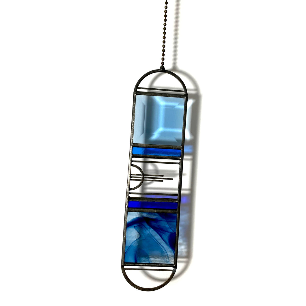 AZURE/BLUE AVENTURINE SUNBURST SUNCATCHER