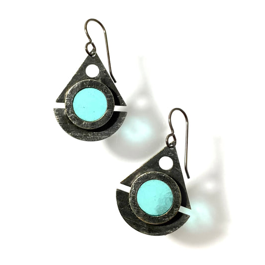 BOUCLES D'OREILLES AQUA MARIN