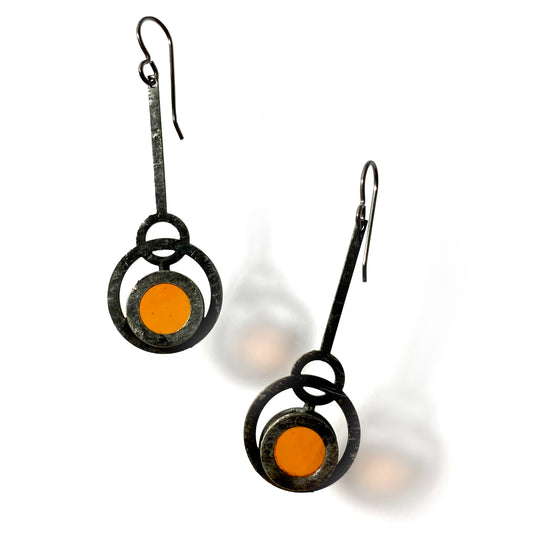 BOUCLES D'OREILLES PENDULE ÉCLIPSE CORAIL SUNSET