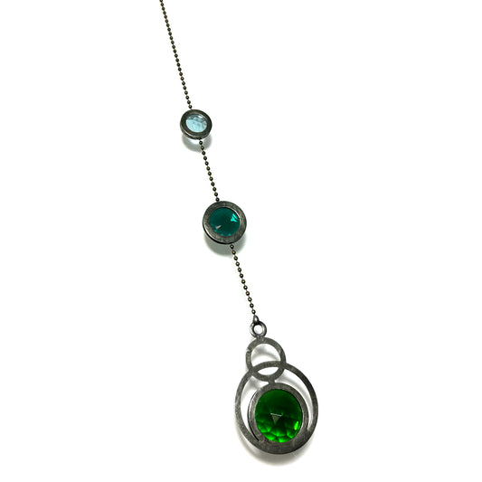 Emerald/Teal/Pale Blue Eclipse Suncatcher