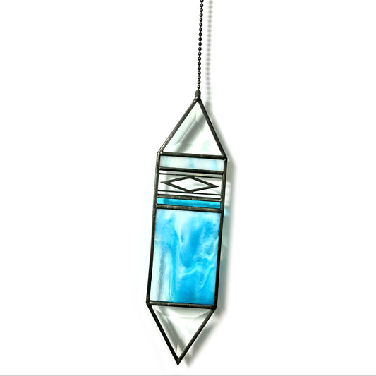 Turquoise Trigon Suncatcher #2