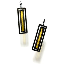 Load image into Gallery viewer, LONG LIGHT AMBER ATRIUM EARRINGS
