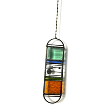 Load image into Gallery viewer, SMALL MINT/AMBER MERIDIAN SUNCATCHER
