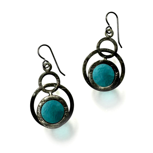 Sea Blue Eclipse Earrings