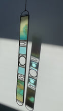 Load and play video in Gallery viewer, LARGE FRENCH VANILLA/TURQUOISE REFLECTION SUNCATCHER
