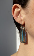 Load and play video in Gallery viewer, LONG SAPPHIRE ATRIUM EARRINGS
