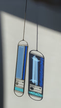 Load and play video in Gallery viewer, LONG AZURE/COBALT MERIDIAN SUNCATCHER
