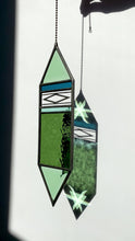 Load and play video in Gallery viewer, MINT/STEEL BLUE TRIGON SUNCATCHER
