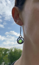 Load and play video in Gallery viewer, OLIVE ECLIPSE PENDULUM EARRINGS
