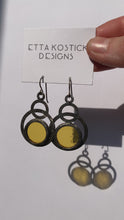 Load and play video in Gallery viewer, LARGE LIGHT AMBER ECLIPSE EARRINGS

