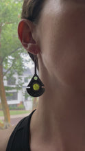 Load and play video in Gallery viewer, LARGE CHARTREUSE PENDULUM EARRINGS
