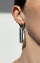 Load and play video in Gallery viewer, LONG AQUA ATRIUM EARRINGS
