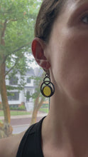 Load and play video in Gallery viewer, LARGE LIGHT AMBER ECLIPSE EARRINGS
