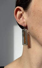 Load and play video in Gallery viewer, LONG SUNSET CORAL ATRIUM EARRINGS
