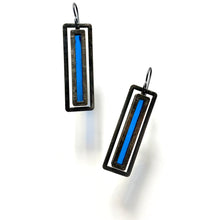 Load image into Gallery viewer, LONG SAPPHIRE ATRIUM EARRINGS
