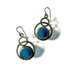 Load image into Gallery viewer, SEA BLUE ECLIPSE EARRINGS
