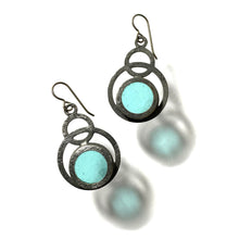Load image into Gallery viewer, AQUA ECLIPSE EARRINGS

