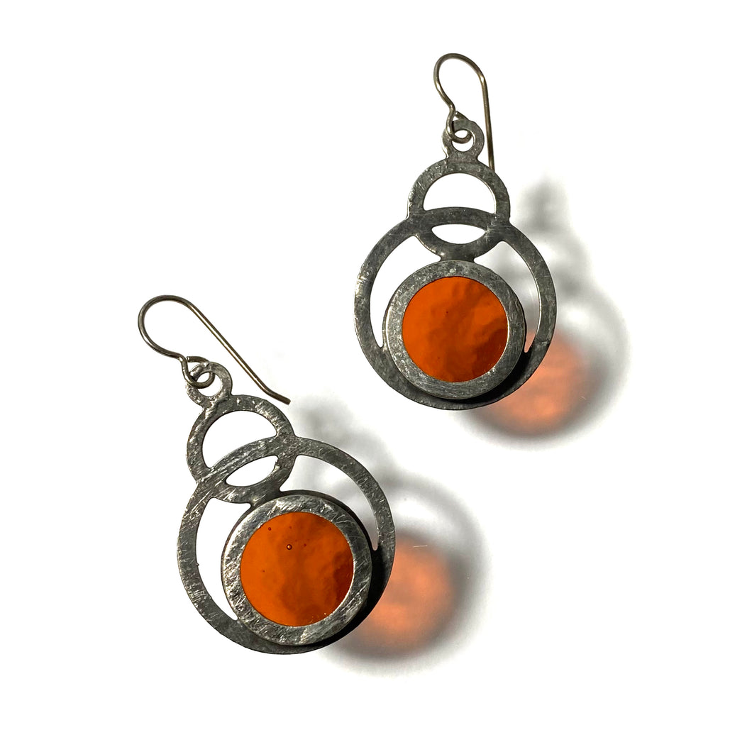 SUNSET CORAL ECLIPSE EARRINGS