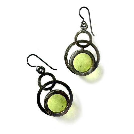 Spring Green Eclipse Earrings