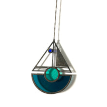 Load image into Gallery viewer, STEEL BLUE/LIGHT TEAL SEAWARD SUNCATCHER

