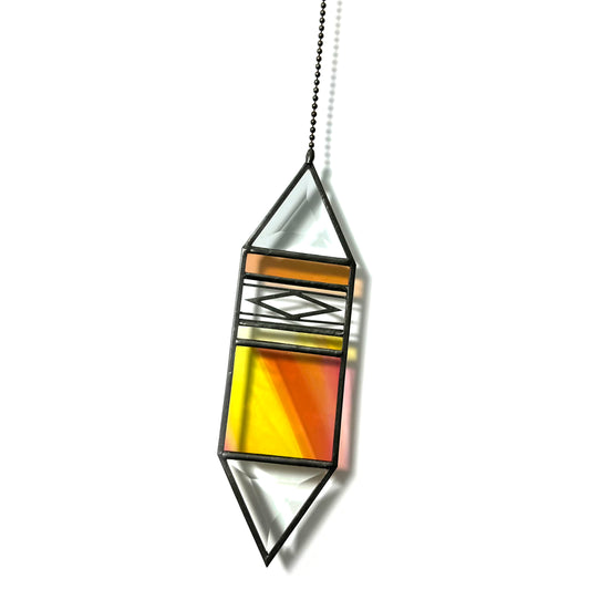 Large Sunset Trigon Suncatcher #43