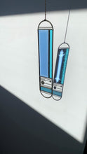 Load and play video in Gallery viewer, LONG AZURE/TURQUOISE MERIDIAN SUNCATCHER
