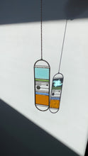 Load and play video in Gallery viewer, SMALL TURQUOISE/AMBER MERIDIAN SUNCATCHER
